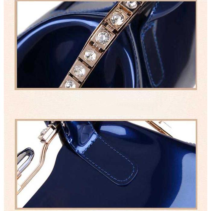 Women's Bag Patent Leather Handbags Glossy Diamonds Handbags Dinner Women's Bag PU Leather Handbags