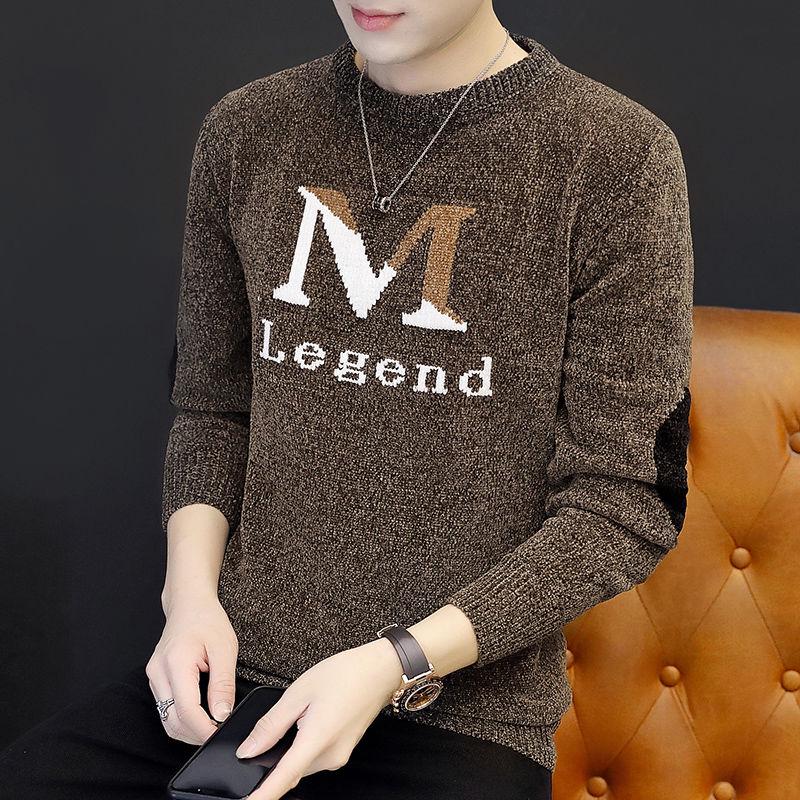 2019 Autumn Mens Sweater O-Neck Cool Axe Print Knitting Mens Sweaters and Pullovers Men Pullover Men