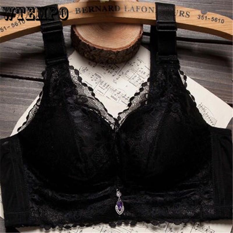 Female Brassiere Lingerie Plus Size C D Cup Push Up Seamless Comfortable Full Coverage Unlined Bra