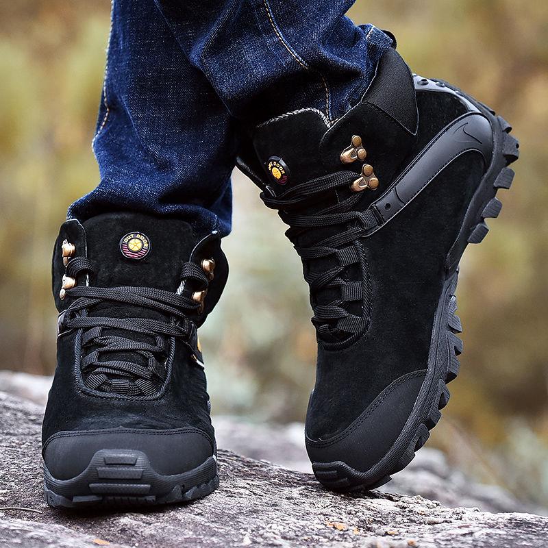 Men's Shoes  Winter Cotton Shoes Men's Leather Shoes Plus Size 38-46 Men's Sneakers Martin Boots