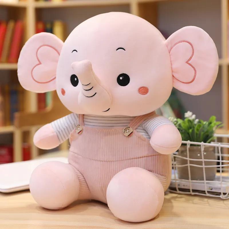 Lovely Romper Little Elephant Plush Toys Cute Elephant Doll Bed Pillow Sleeping Doll Soft Kid Gift