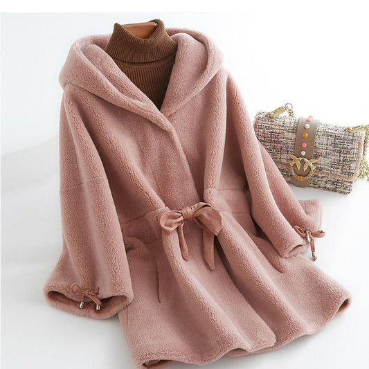 Winter Thick Warm Teddy Coat Woman Hooded Long Sleeve Fluffy Hairy Fake Fur Jackets Female Button Pockets Plus Size Overcoat