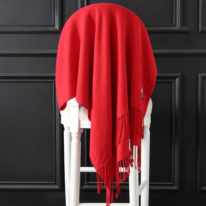 Winter Scarf for Women Fashion Double Side Colors Lady Cashmere Scarves Pashmina Shawls and Wraps