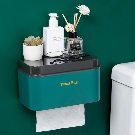 Punch-free Toilet Tissue Box Wall-mounted Pumping Box Creative Toilet Roll Paper Box Rack Waterproof Tissue Rack