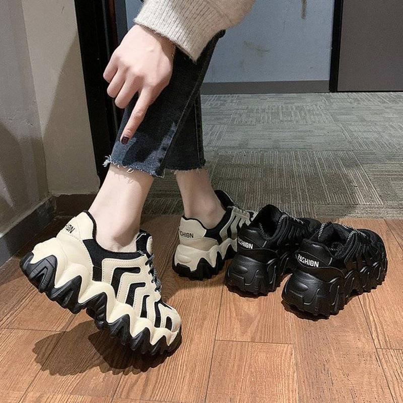 Daddy Shoes Spring Single Shoes Summer Thick-soled Increase All-match Student Sports Casual Women's Shoes