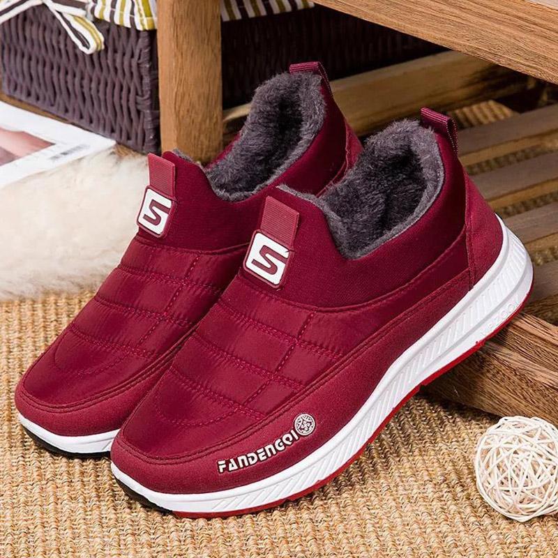 Casual Shoes Winter Boot Men's Fashion Warm Slip on Round Toe Short Ankle Shoes Cotton