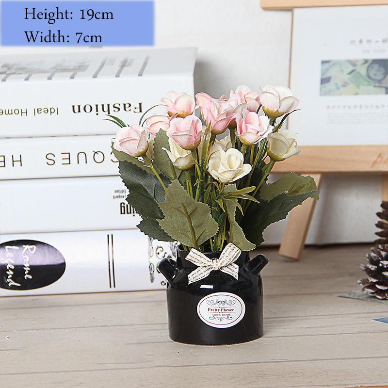 Ceramic Vase Fake Flower Flower Potted Plant Set Ornaments Home Decoration Ornaments