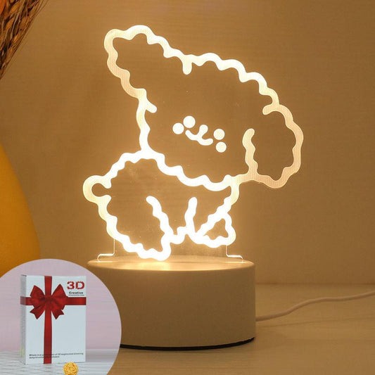 Creative Birthday Gift LED Table Lamp Decoration Ornaments Acrylic Decoration Table Lamp Bedside Night Lamp Table Lamp