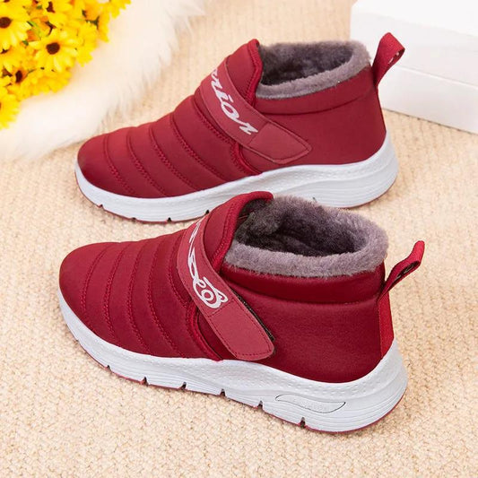 Cotton Shoes Women's Winter Plus Velvet Thickened Warmth Soft-soled Cotton Boots Waterproof