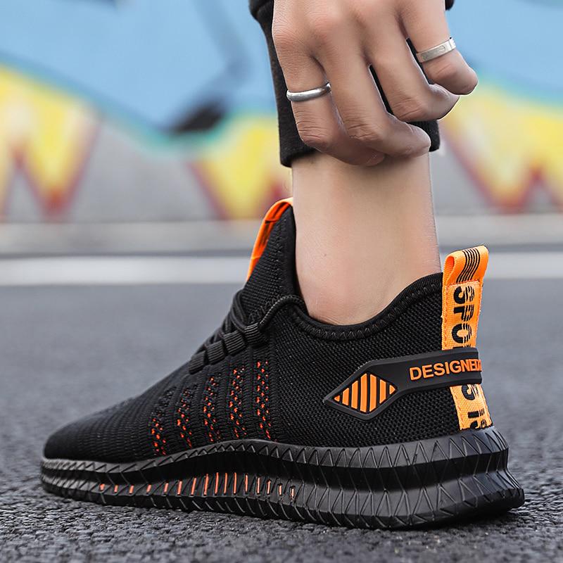 Plus Size 39-44 Men Running Shoes Lightweight Sneakers Breathable Outdoor Sports Shoes Comfortable Deodorant Running Gym Shoes