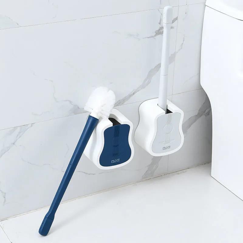 Bathroom Toilet Cleaning Tools Silicone Toilet Brush with Toilet Brush Holder Creative Cleaning Brush Set Cleaning Tools