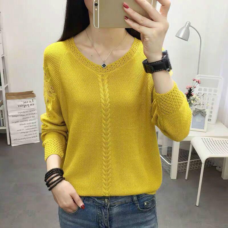 Autumn Thin Women and Pullovers Sweatershirt  Long Sleeve Knitted Sweater