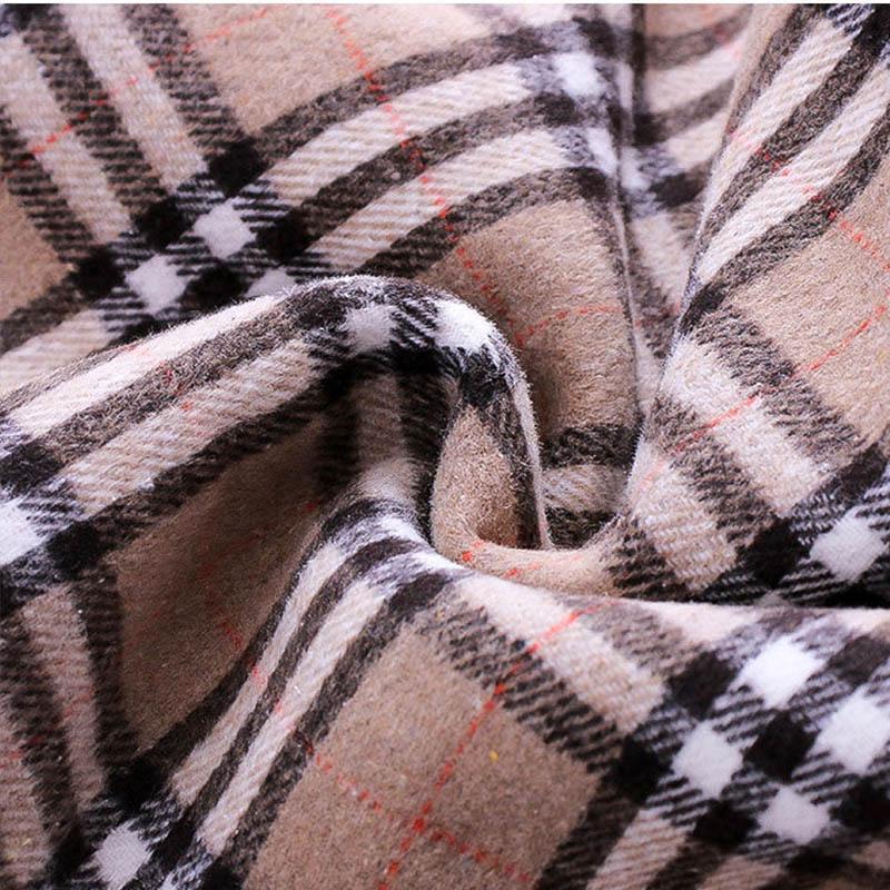 Girls' Woolen Plaid Bear Coat Autumn and Winter Thickened Western Style Blouse Girls Children's Fashion All-match Cotton Jacket