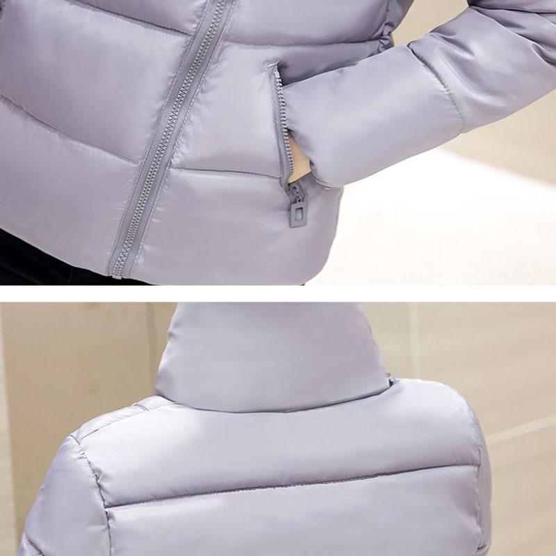 Winter Short Ladies Down Jacket Korean Fashion Loose Thick Large Size Cotton Turtleneck Jacket