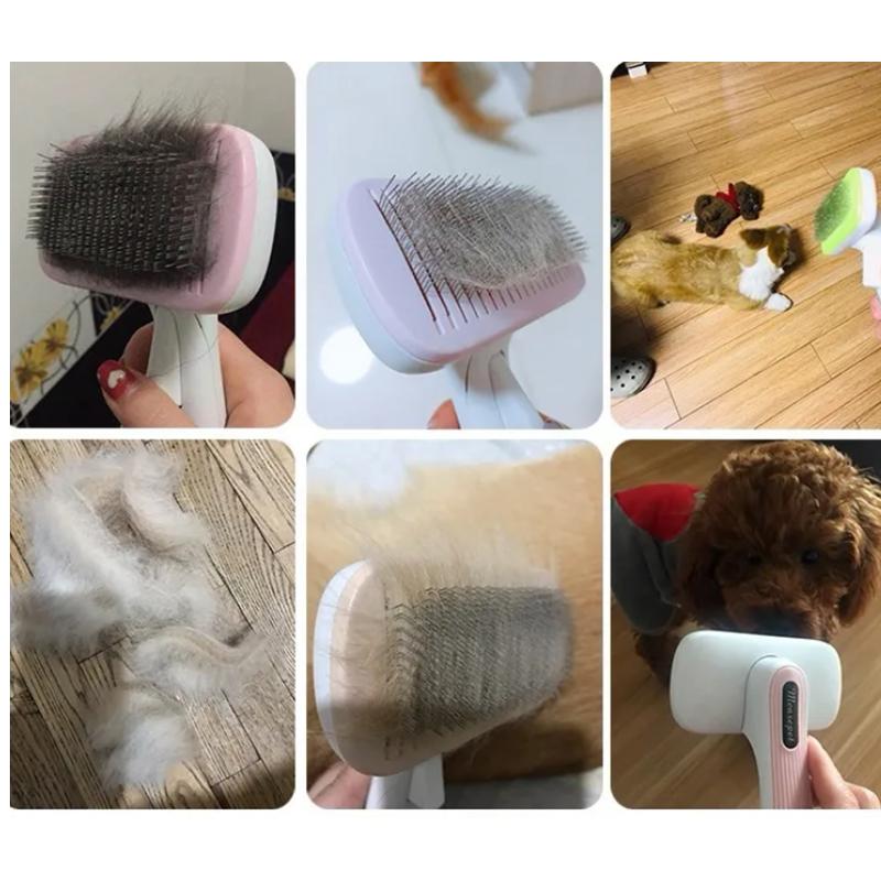 Pet Dog Comb Long Hair Dog Cat Grooming Comb Teddy Golden Retriever Husky Dog Matted Hair Remover Comb Large Dog Combing  Medium Pin Massabe Comb