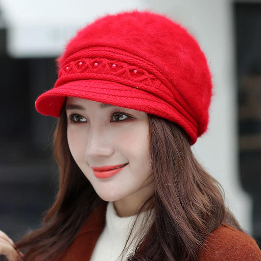 Plush Cotton hat Trendy wild hat Windproof hat Autumn winter Warm hat Thick hat Fashion Woman hat