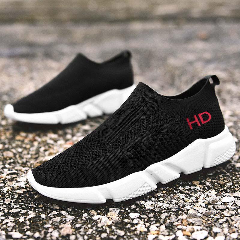 Plus Size 39-44 Summer Men Mesh Sneakers Comfortable Running Basketball Shoes Breathable Shockproof Non-slip Lazy Shoes