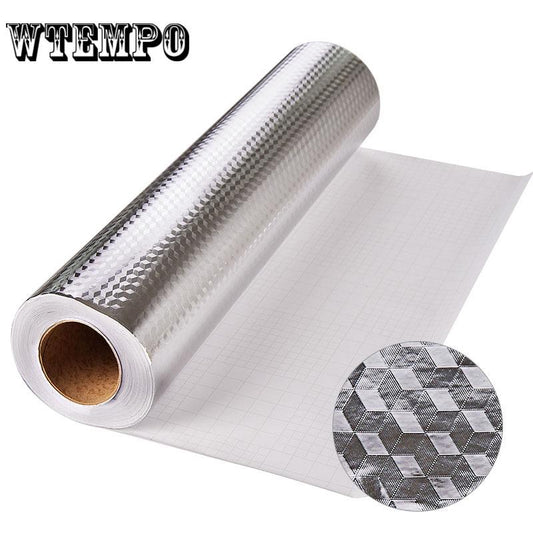 Brand DIY Waterproof Oil Proof Aluminum Foil Self Adhesive Wall Sticker Stove Cabinet