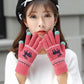 Women's Winter Gloves Touch Screen Mittens Korean Style Cute Deer Wool Knitted Five-finger Outdoor Riding Double Layer Plus Velvet Thickening Gloves