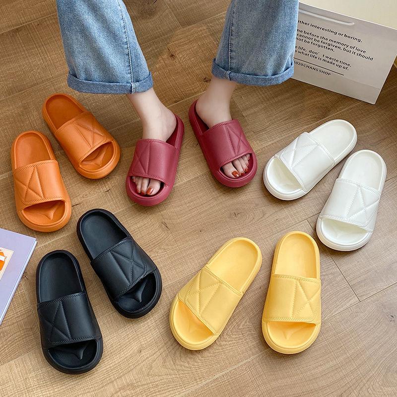 Eva Thick-soled Slippers  Women  Men  Summer Home Indoor Bathroom Bath Soft Bottom Non-slip Slippers