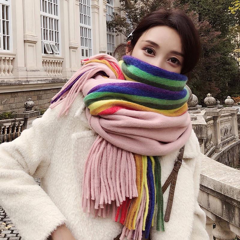 Cotton Scarf Women Winter Linen + Cotton Pashmina Scarf Solid Multi-purpose All-match Shawl Long Scarf