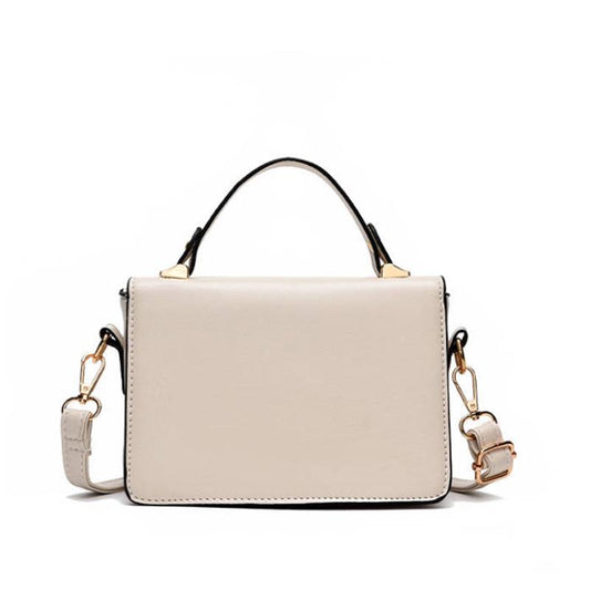 Crossbody Bag Women White Leather Waterproof Wear-resistant Zipper Plush Bear Handbag Shoulder Bag