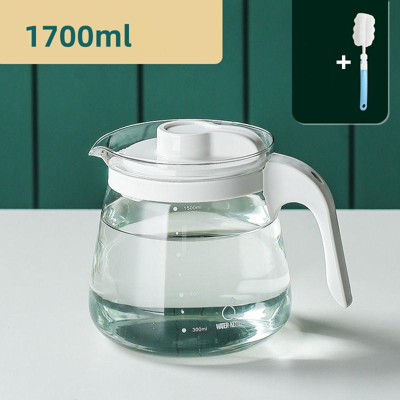 Cold Kettle Glass High Temperature and Thickening Large Capacity Household Water Bottle Set Boiling Water Glass Bubble Kettle