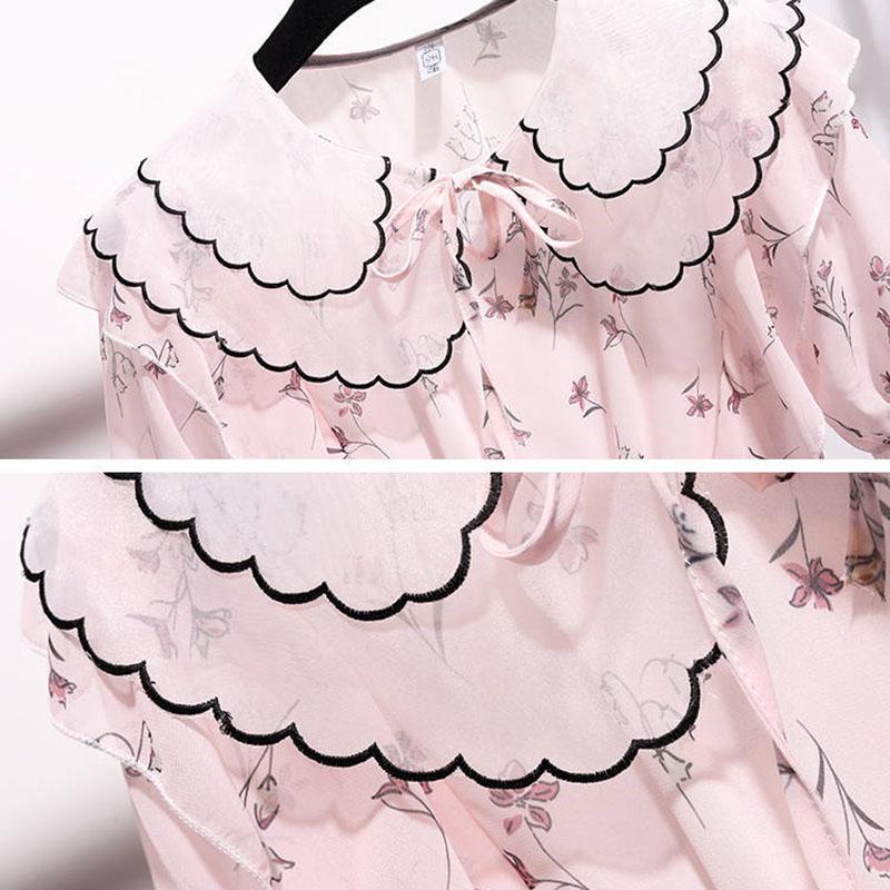 Young Girls' Summer Little Fresh Sweet Versatile Fairy Floral Chiffon Dress