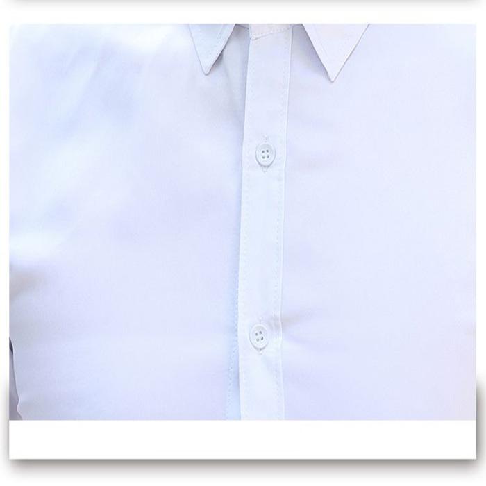 Four-piece Summer White Shirt Men's Short-sleeved Slim Thin Shirt Business Professional Formal Wear Overalls