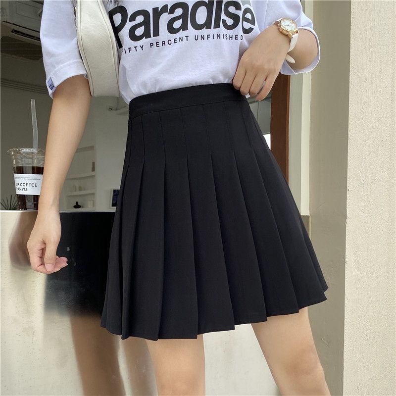 Women's Spring and Summer Large Size Thin Pleated Skirt Skirt Fat MM High Waist All-match Niche Student A-line Skirt Bag Hip Skirt