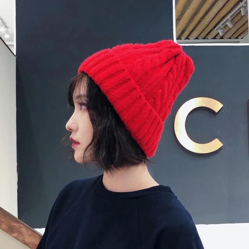 Beanie Skullies Knitted Hat Warm Caps Hats for Women Casual Caps