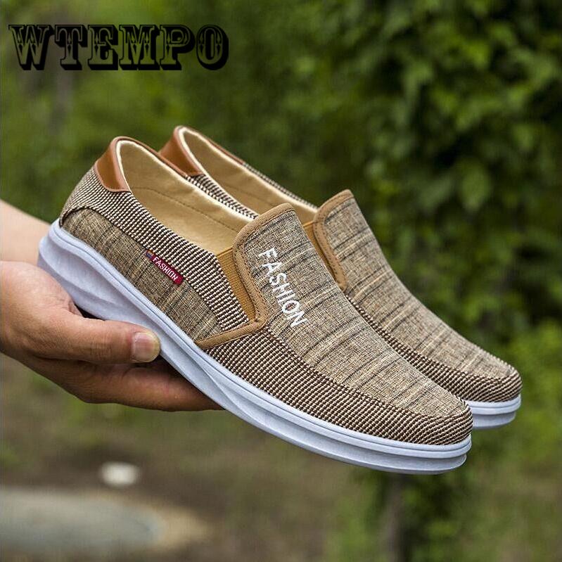 Men Shoes Casual Canvas Shoes Breathable Mesh Slip on Outdoor Sports Sneakers