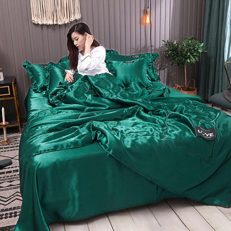 Cool Silk Summer Quilt Single Dormitory Quilt Double Spring and Autumn Thin Air-conditioning Quilt