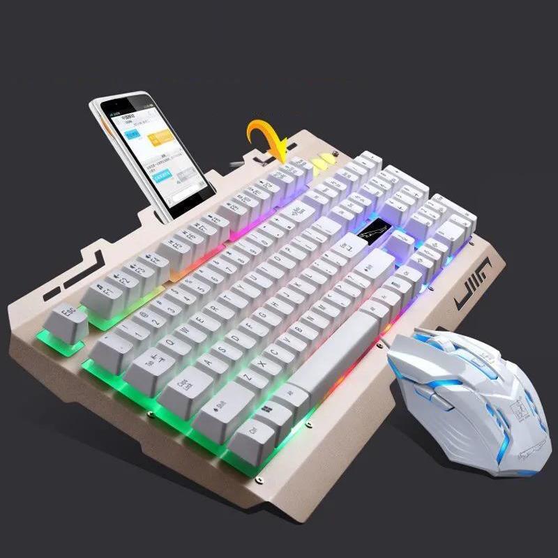 Backlit Keyboard Mouse Set Manipulator Feel Office Home Keyboard and Mouse Gaming Computer Notebook Keyboard and Mouse Set