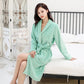 Coral Fleece Nightgown Women's Spring Thickening Flannel Bathrobes Ladies Pajamas Dress Home Wear Solid Color Robes Sleepwear