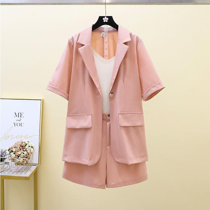 Summer Suit Two-piece Shorts + Short-sleeved Jacket Suit Female Thin Section Temperament Casual Professional Suit Two-piece Female