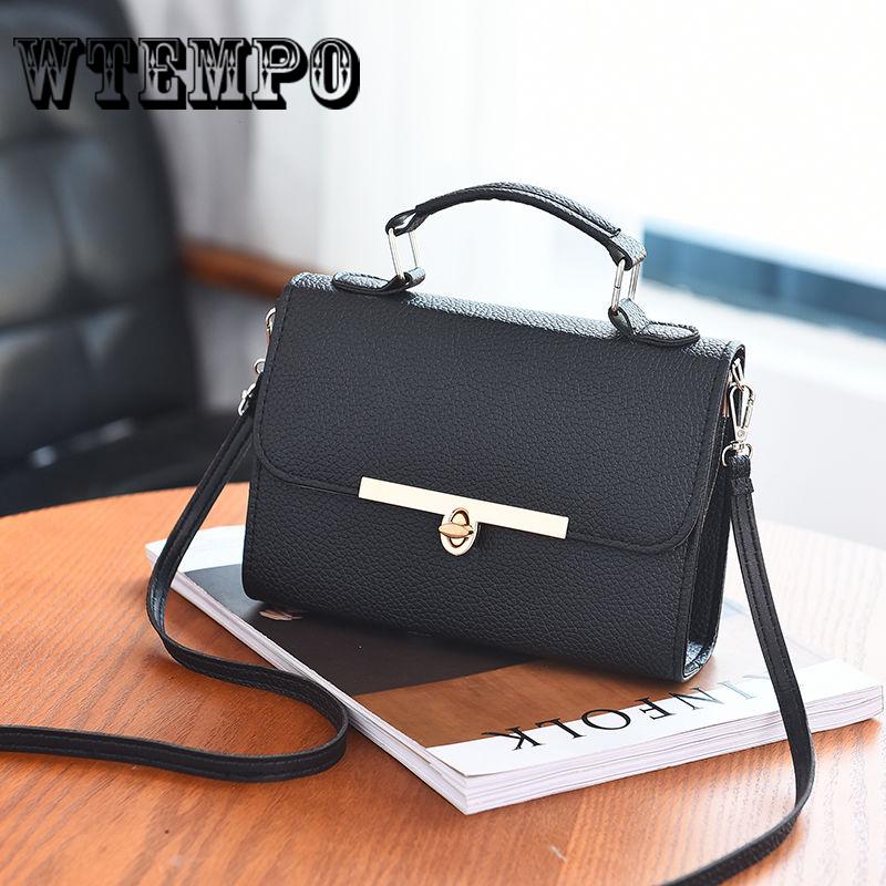 Leather Handbags Simple Style Women Shoulder Messenger Bag Clutch