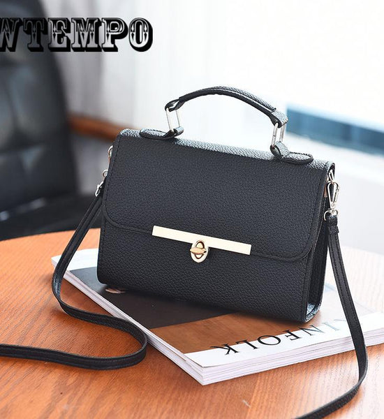 Leather Handbags Simple Style Women Shoulder Messenger Bag Clutch