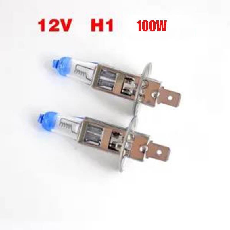 2Pcs Super Bright White Light Car Light Far and Near Light Bulb H7 H1 H3 H4 12V/24V100W Halogen Xenon Lamp Headlight Bulb