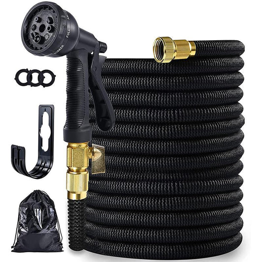 25FT-100FT High Quality Garden Watering Hose Magical Retractable Rubber Hose Lightweight Wearable Car Wash Hose Sprayer for Garden Watering