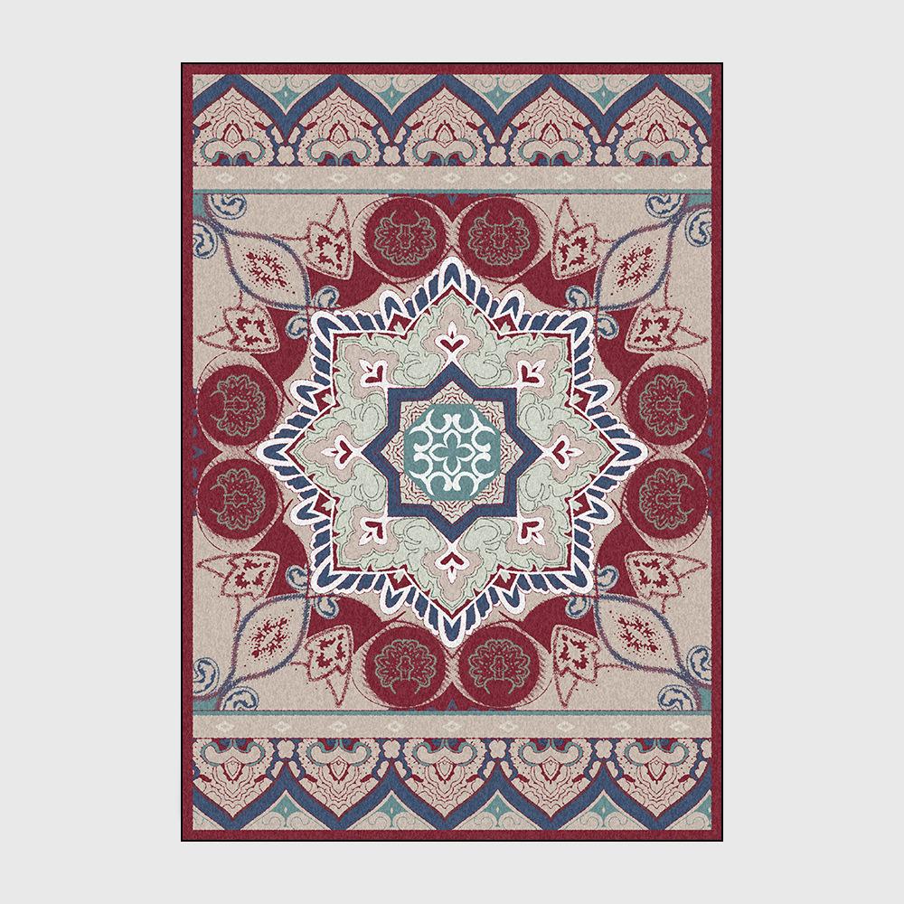 Home Carpet Fashion European and American Ethnic Style Carpet Bedroom Carpet Living Room Kitchen Bathroom Bedside Carpet