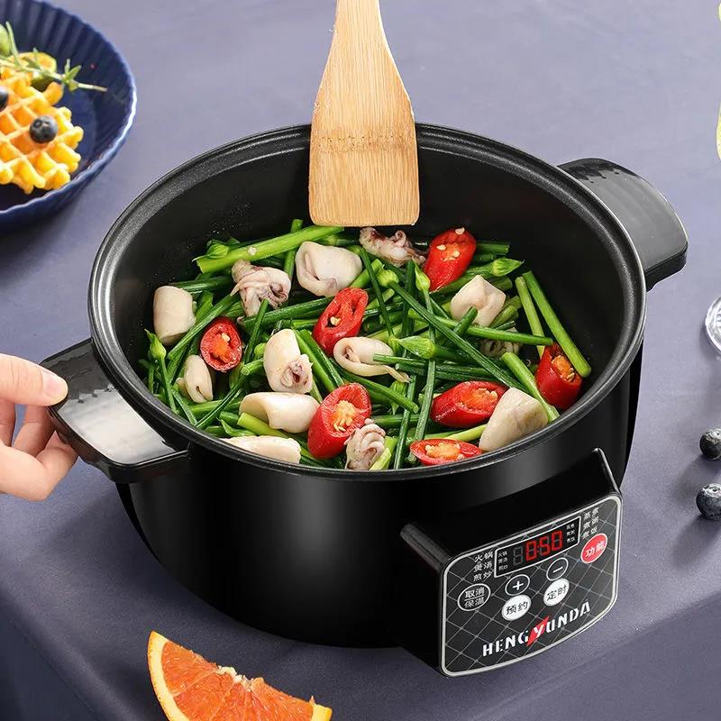 Electric Frying Pan Multifunctional Electric Heating Pot Household Dormitory Electric Frying and Cooking Integrated Pot Non-stick