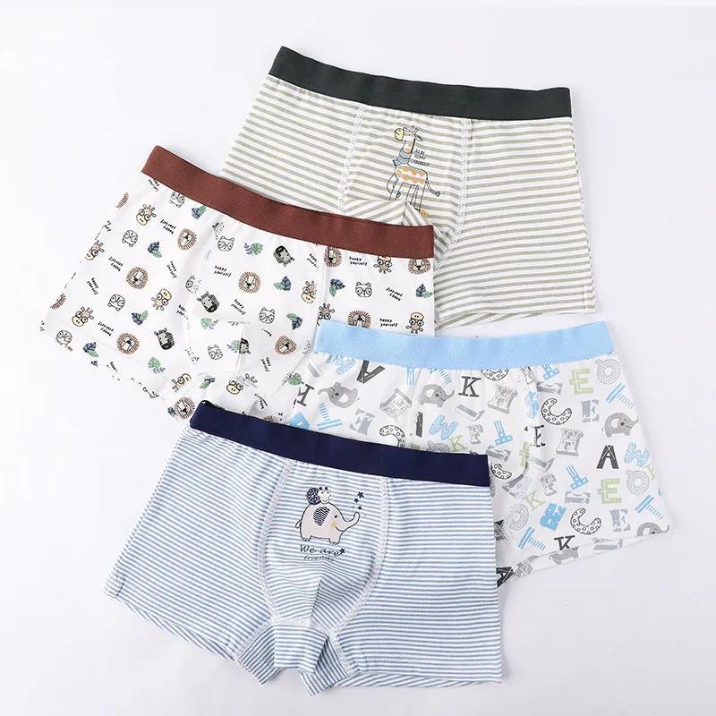 Cotton Boys Boxer Underwear Football Stretchy Kids Boy Shorts Bottoms Kids Clothes for 9 10 11 12 Years Old