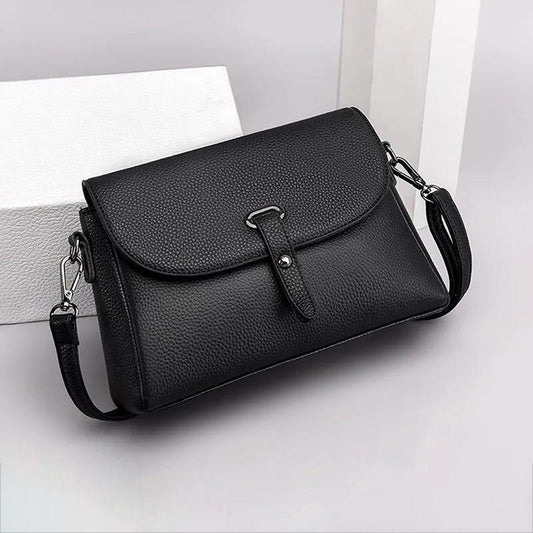 Cowhide Bag Women Crossbody Bags Soft Surface Genuine Leather Adjustable Shoulder Straps Box Bag