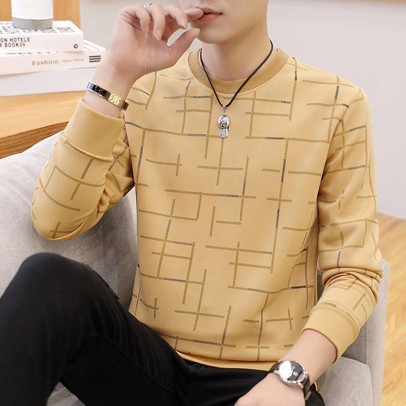 Long Sleeve Tops Autumn Spring Cotton Sweater Men Sweatshirt Wild Large Size Men's Wear