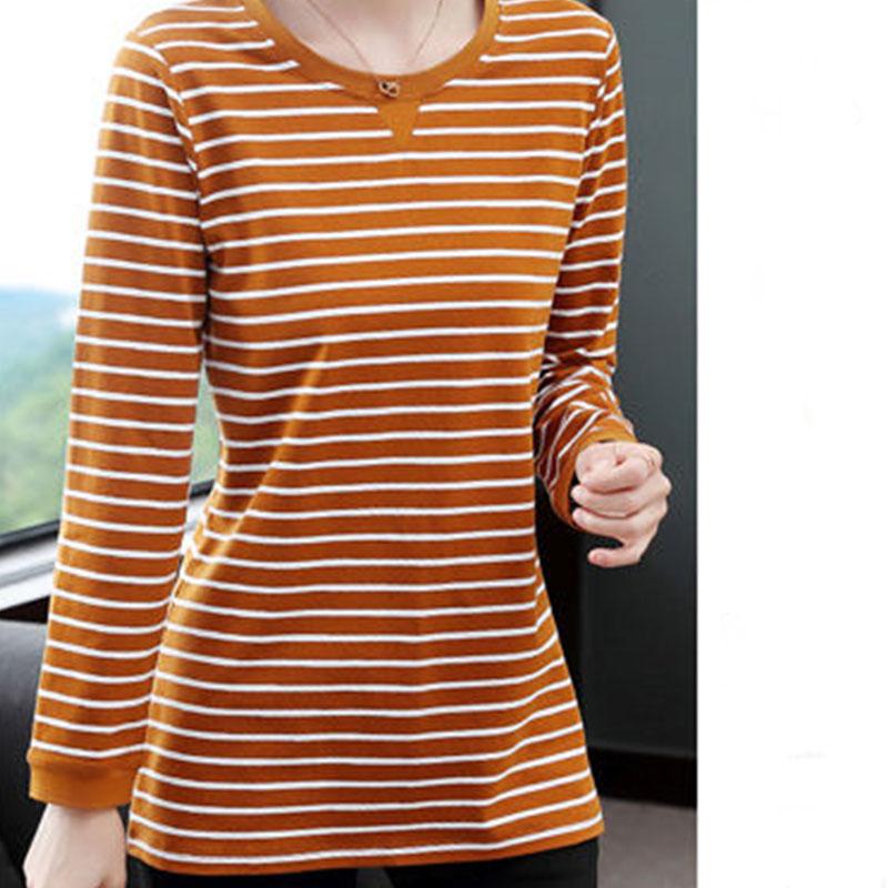 Casual Cotton Basic T-shirt Women Loose Long Sleeve  Tee Shirts Female Solid Tees Ladies Fall Tops Pullover