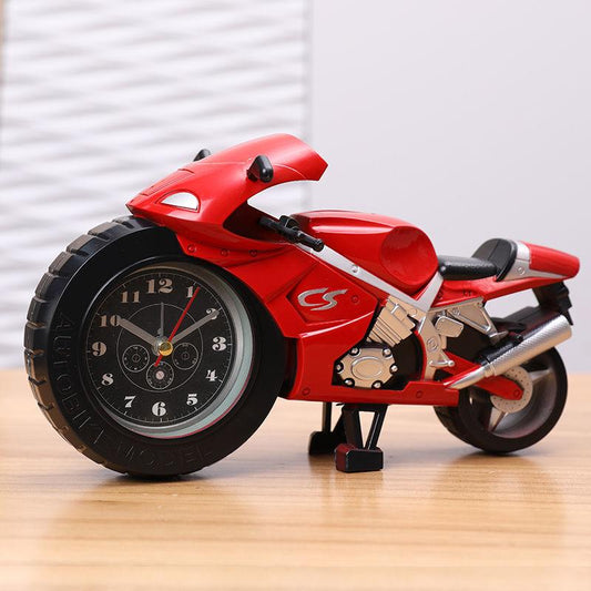 Motorcycle Alarm Clock for Students with Boys Special Children Clock Cartoon Creative Cute Mini Alarm Bedside Clock