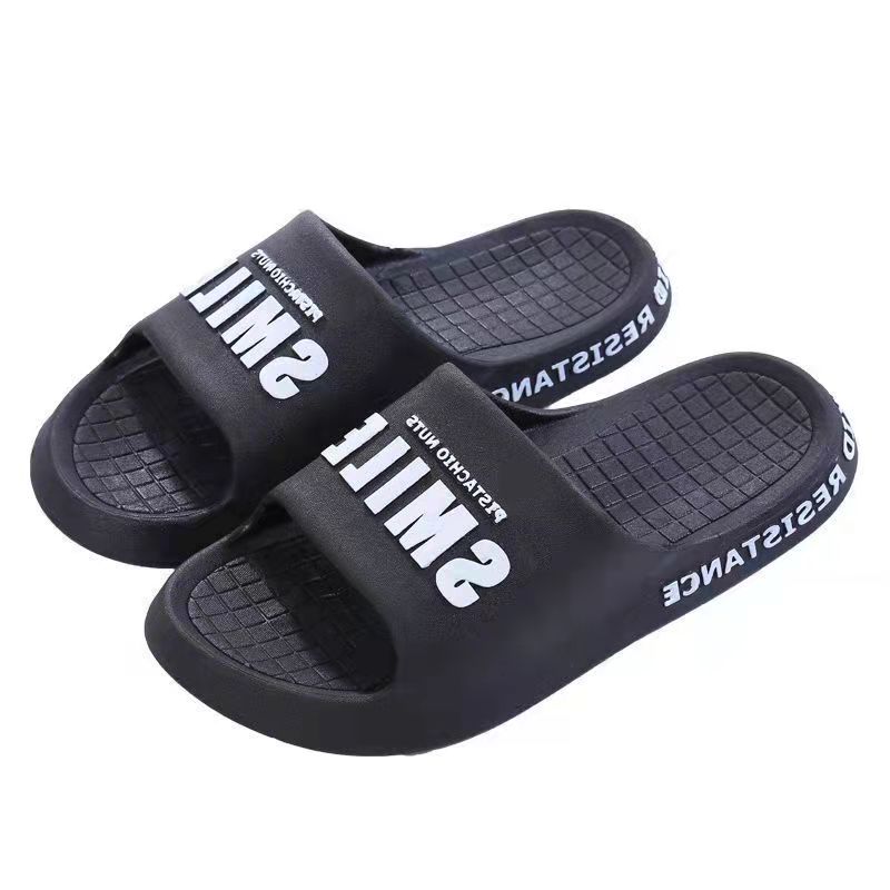 Men's and Women's Same Style Non-slip Slippers Summer Couples Home Bathroom Bath Slippers Men's Outer Wear Flip-flops Sandals and Slippers