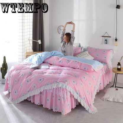 Bedding household items set four sets of comfortable cotton printed quilt bedroom