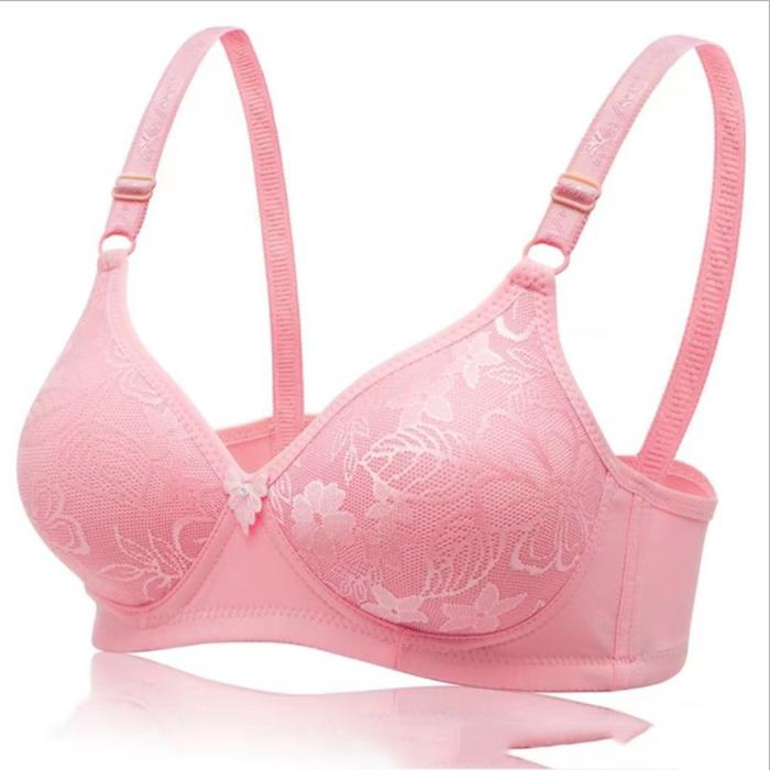 Women's Underwear Large Size Bra Thin Without Steel Ring Gathered Anti-sagging Breathable and Comfortable